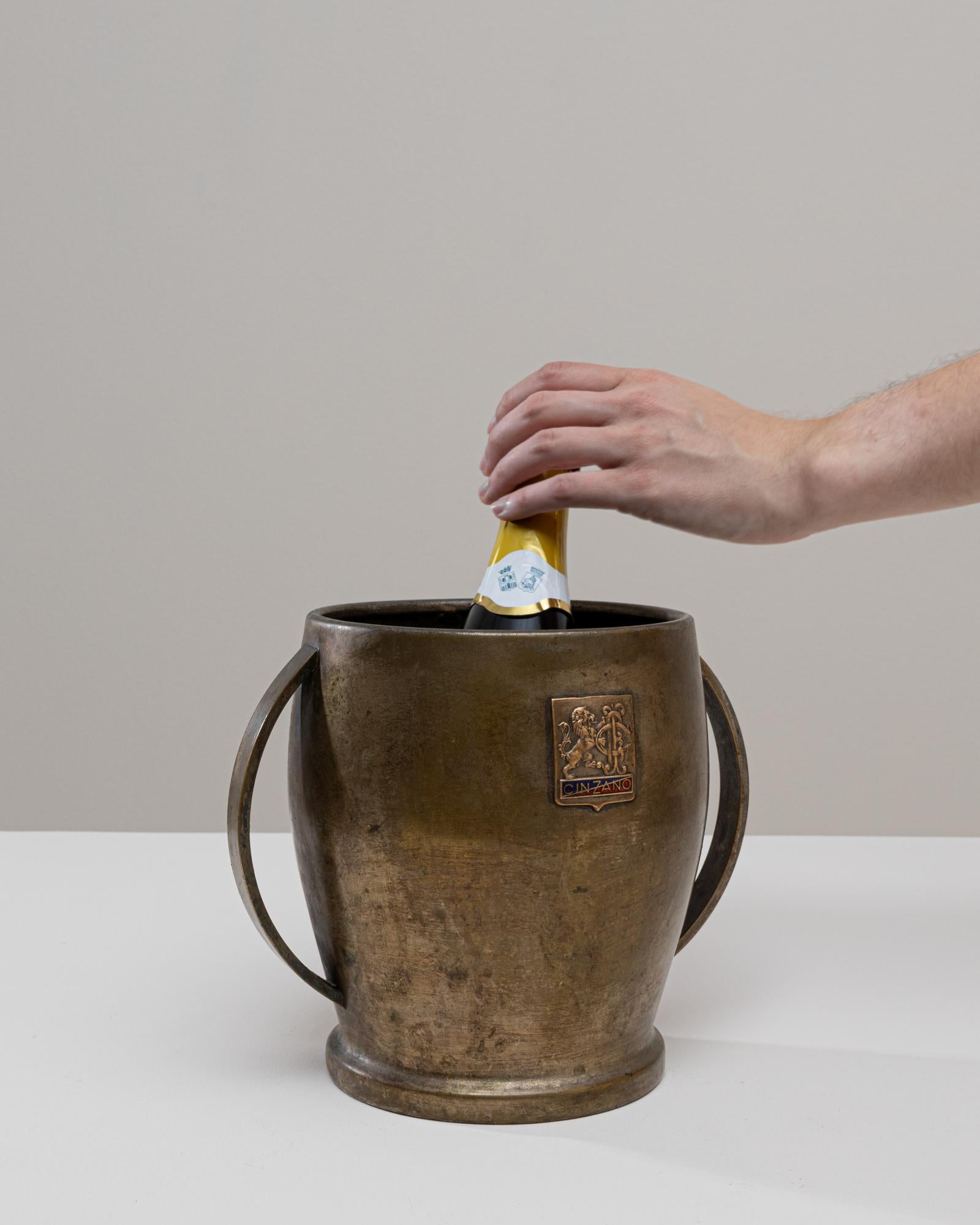 Seau à champagne en métal argenté français du 20e siècle en vente 1