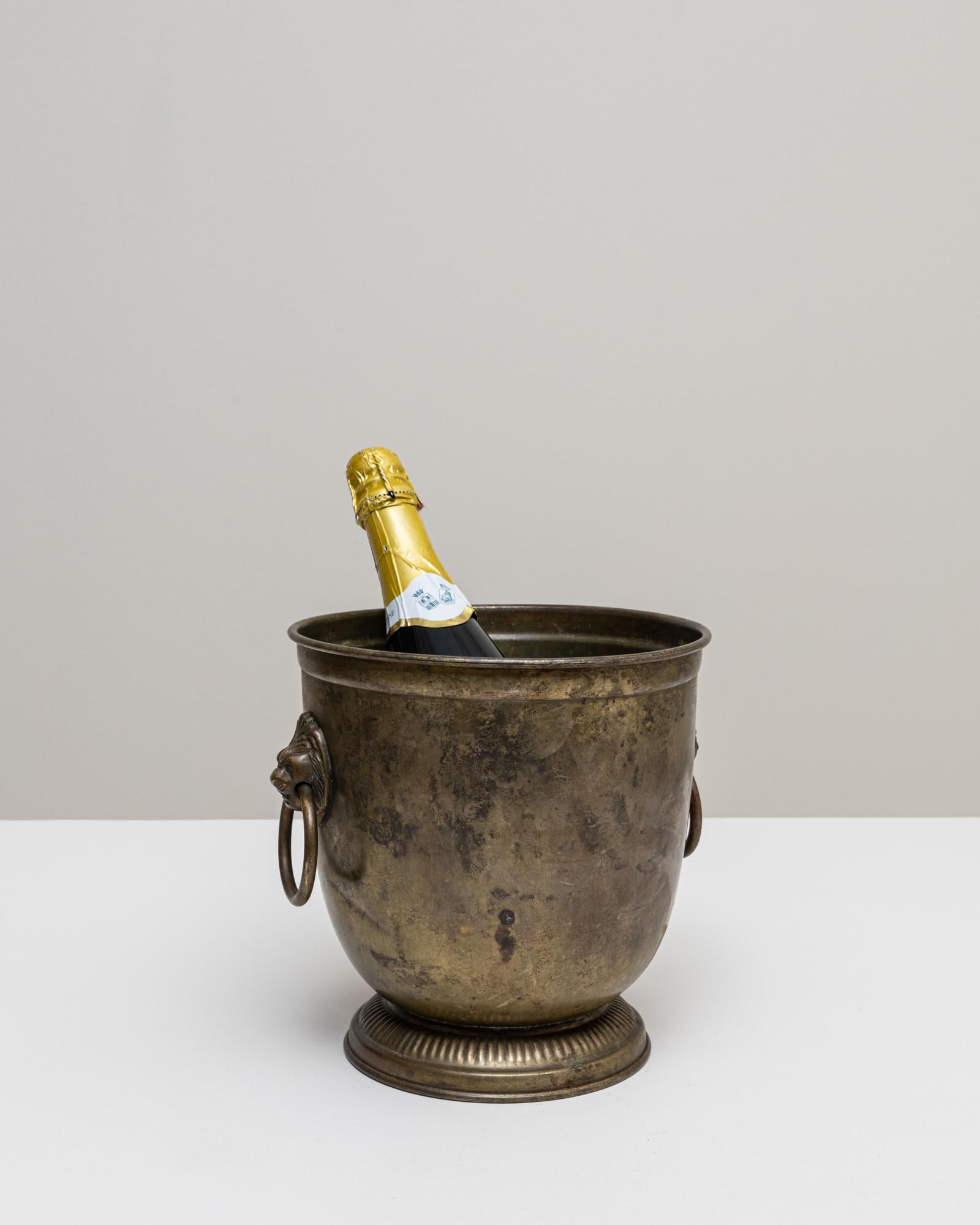 Seau à champagne en métal argenté français du 20e siècle en vente 1