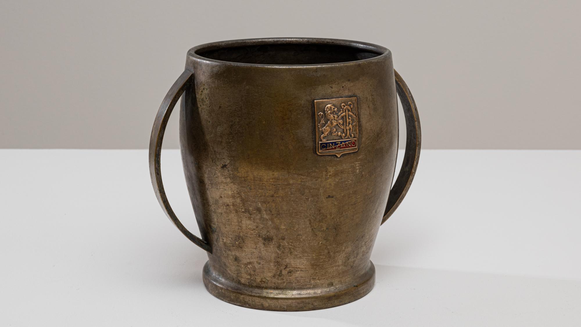 Seau à champagne en métal argenté français du 20e siècle en vente 3