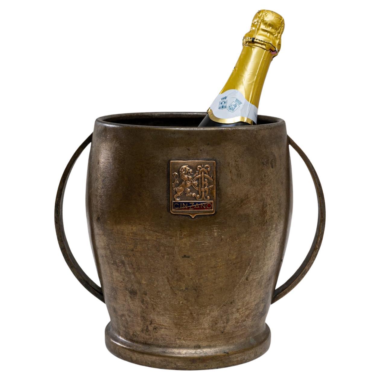 Französischer versilberter Sektkübel des 20.