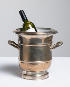 20th Century French Silver-Plated Ice Bucket, Antique Serveware