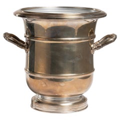 20th Century French Silver-Plated Ice Bucket, Antique Serveware