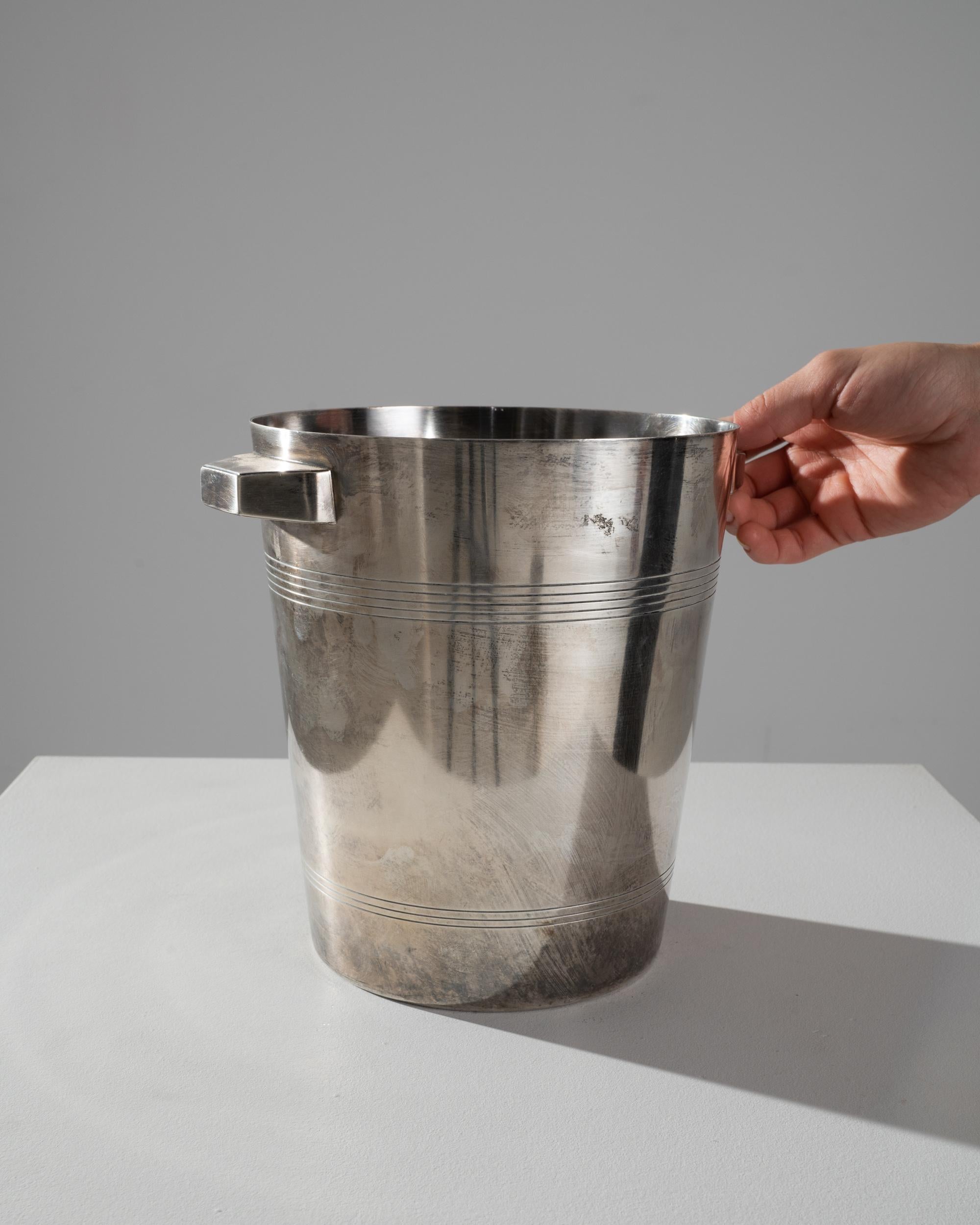 20th Century French Silver-Plated Ice Bucket In Good Condition In High Point, NC