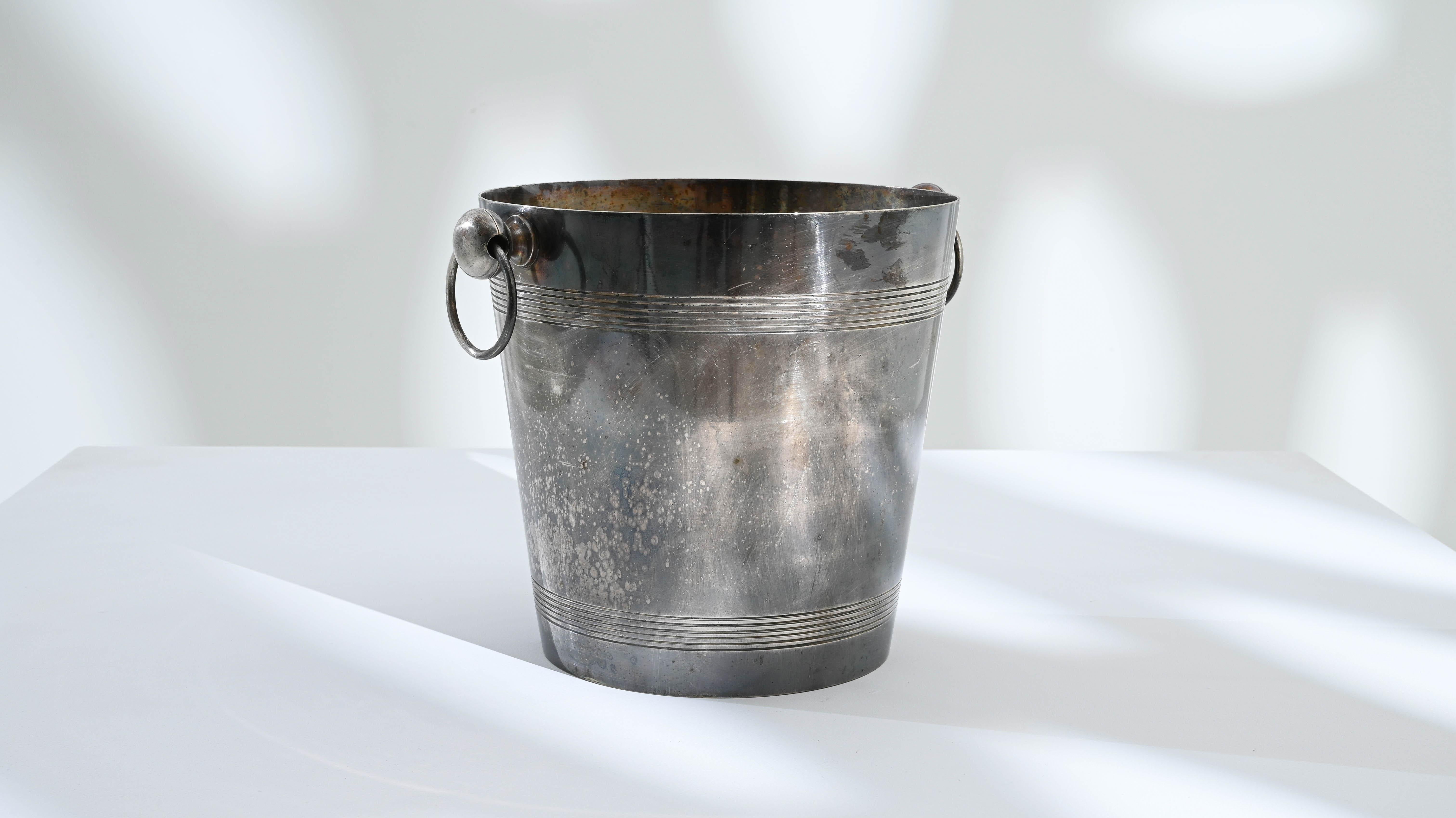 20th Century French Silver-Plated Ice Bucket 2