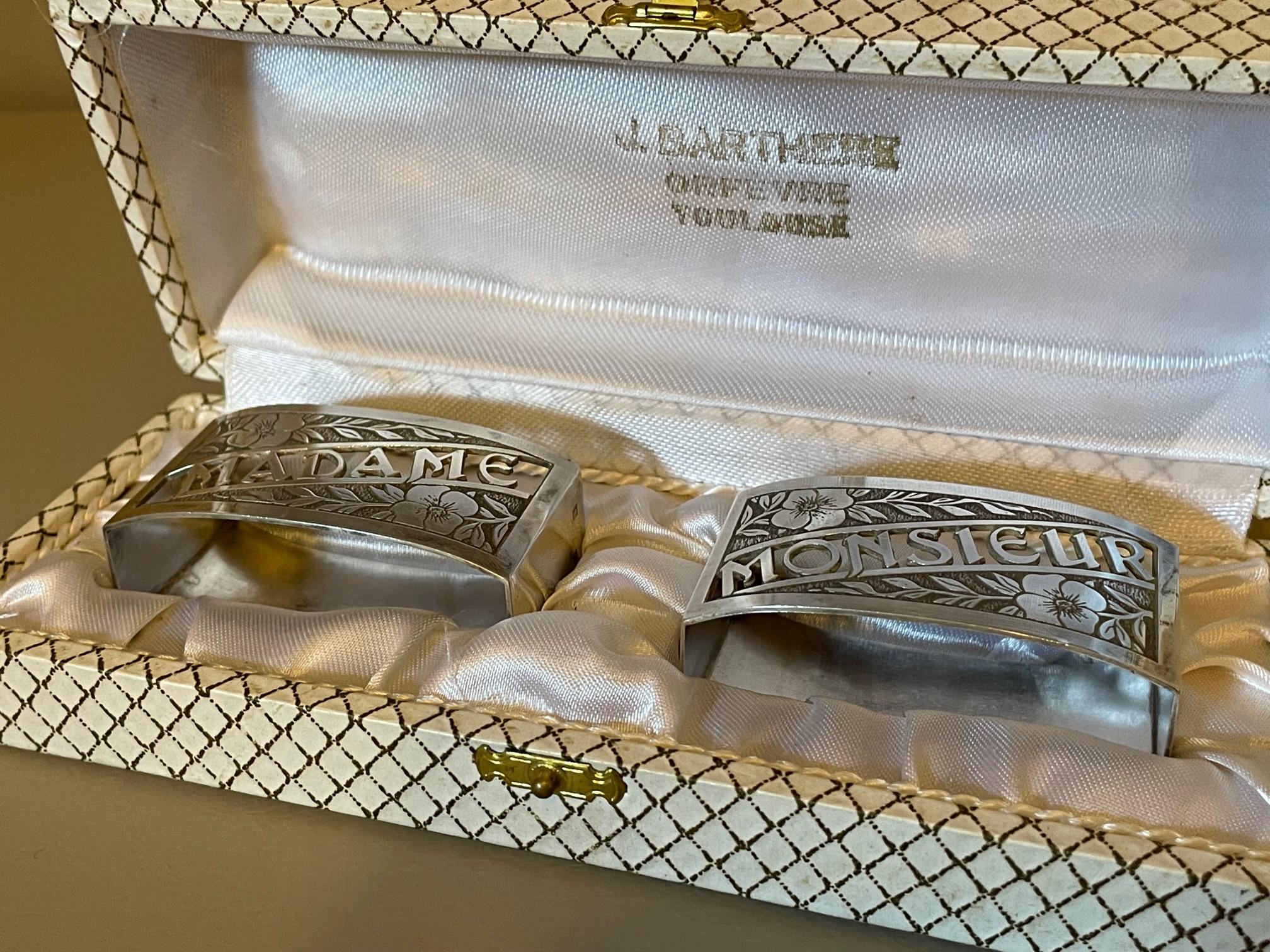 Early 20th Century 20th Century French Silver Plated Napkin Rings, 1920s For Sale