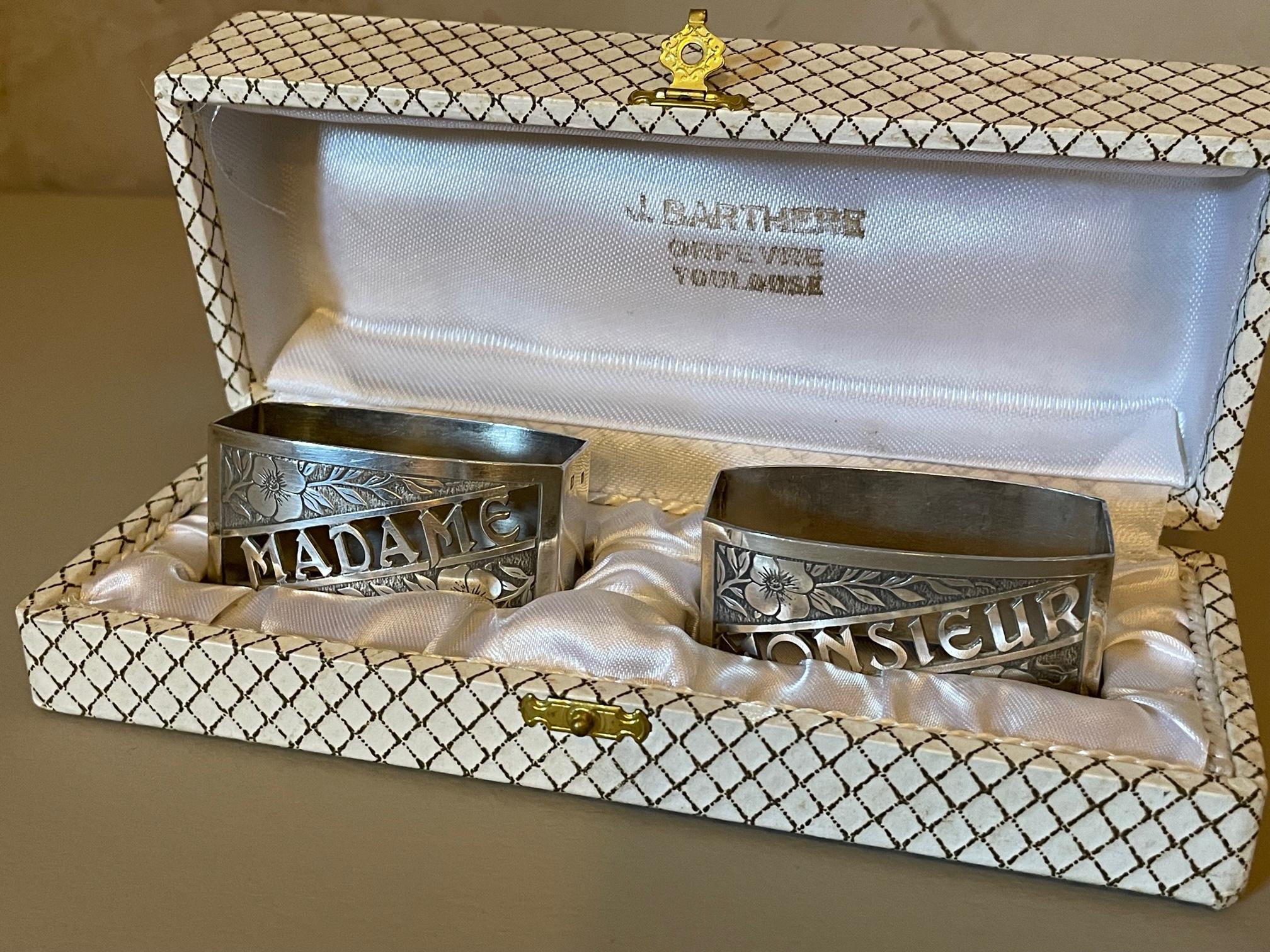 20th Century French Silver Plated Napkin Rings, 1920s For Sale 1