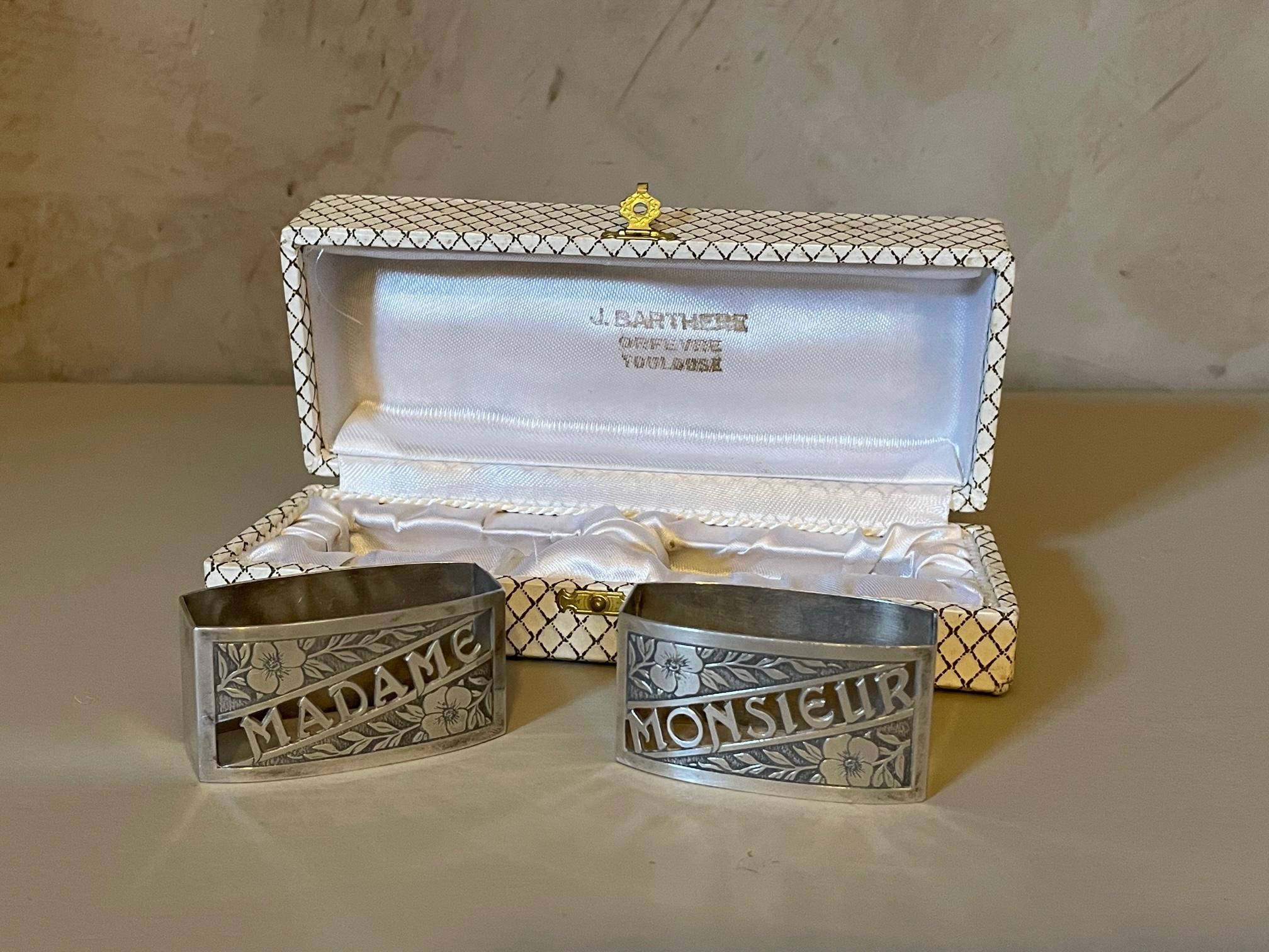 20th Century French Silver Plated Napkin Rings, 1920s For Sale 2