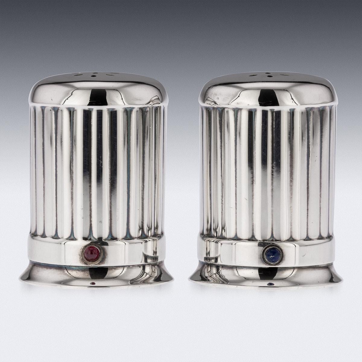 20th Century French Silver Plated Salt & Pepper, Cartier, c.1990 1