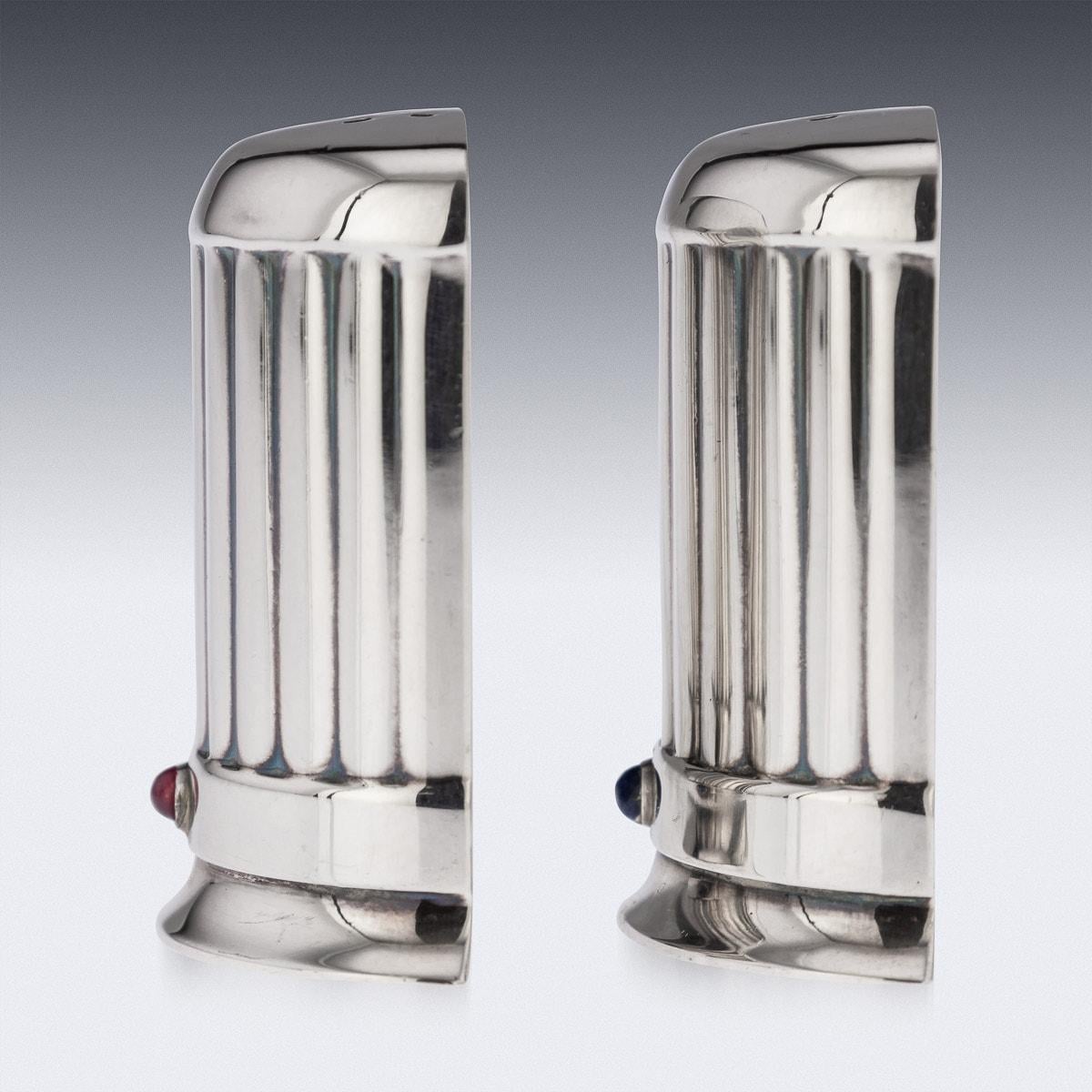 20th Century French Silver Plated Salt & Pepper, Cartier, c.1990 2