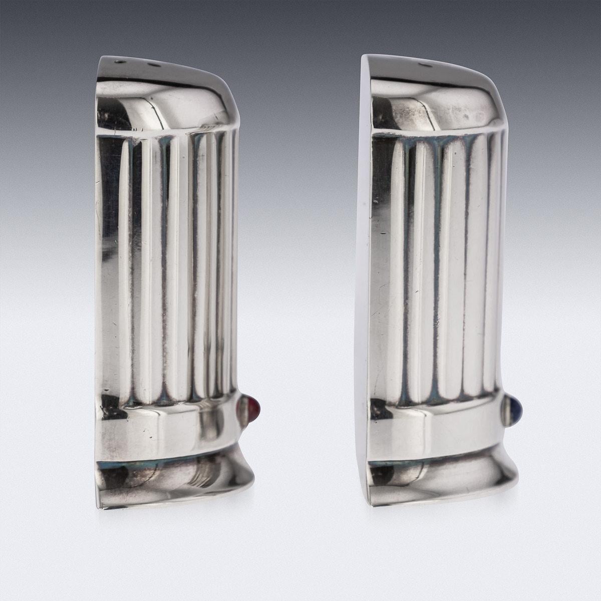 20th Century French Silver Plated Salt & Pepper, Cartier, c.1990 3