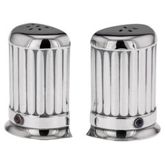 20th Century French Silver Plated Salt & Pepper, Cartier, c.1990