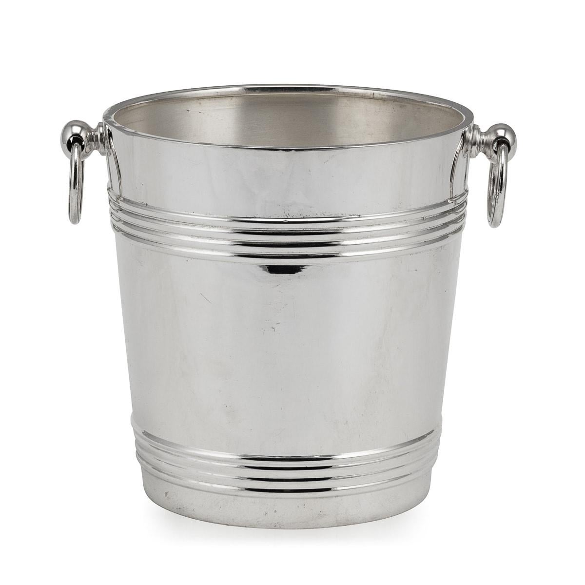Art Deco 20th Century French Silver Plated Wine Cooler By Christofle For Sale