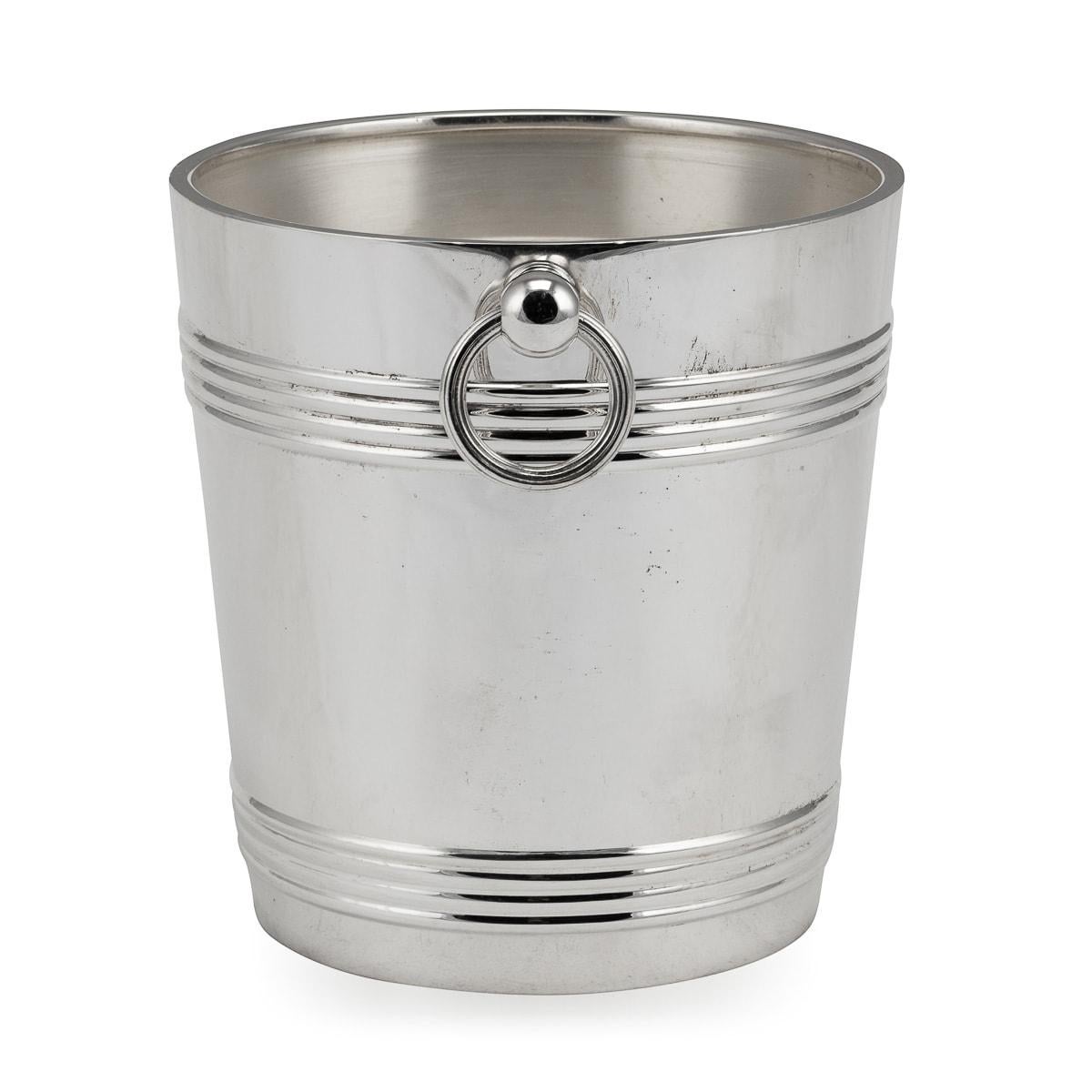 20th Century French Silver Plated Wine Cooler By Christofle In Good Condition For Sale In Royal Tunbridge Wells, Kent