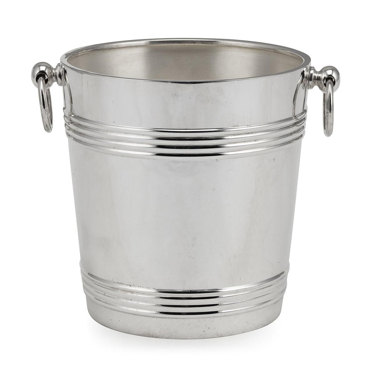 20th Century French Silver Plated Wine Cooler By Christofle For Sale 1