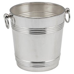 Enfriador de vino chapado en plata francesa del siglo XX de Christofle