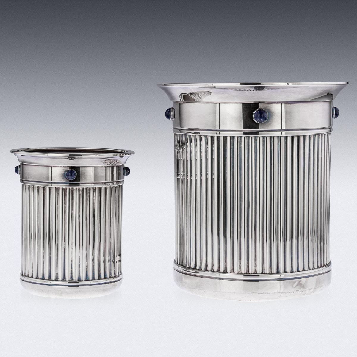 20th Century French Silver Plated Wine Coolers, Cartier, c.1990 In Good Condition In Royal Tunbridge Wells, Kent