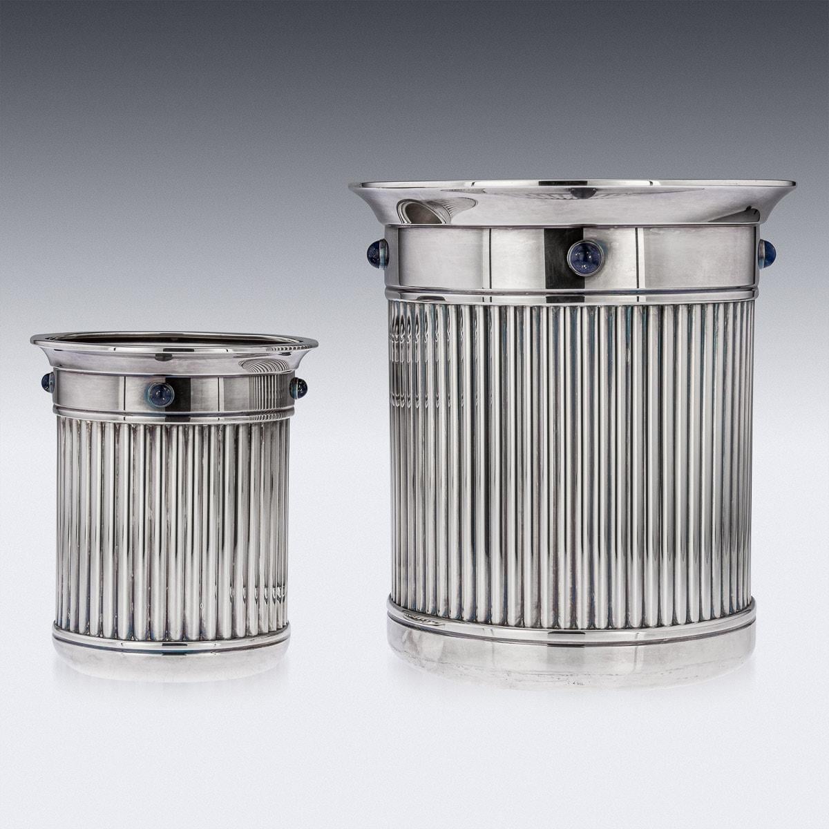 20th Century French Silver Plated Wine Coolers, Cartier, c.1990 1