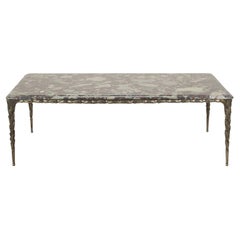 20th Century French Silvered Bronze Table by Maison Bagues