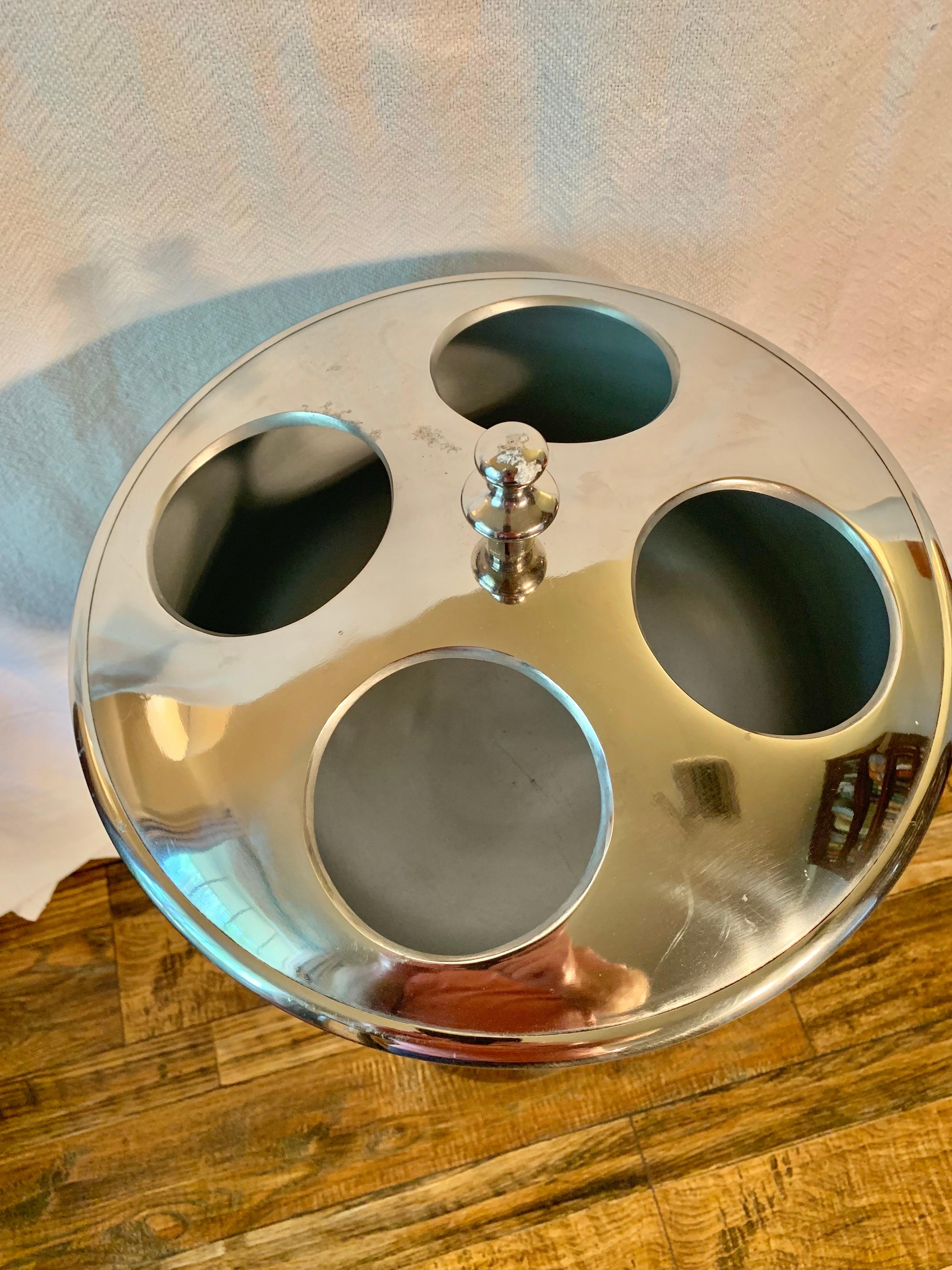20th Century French Silverplate Bollinger Champagne Chiller Stand 6
