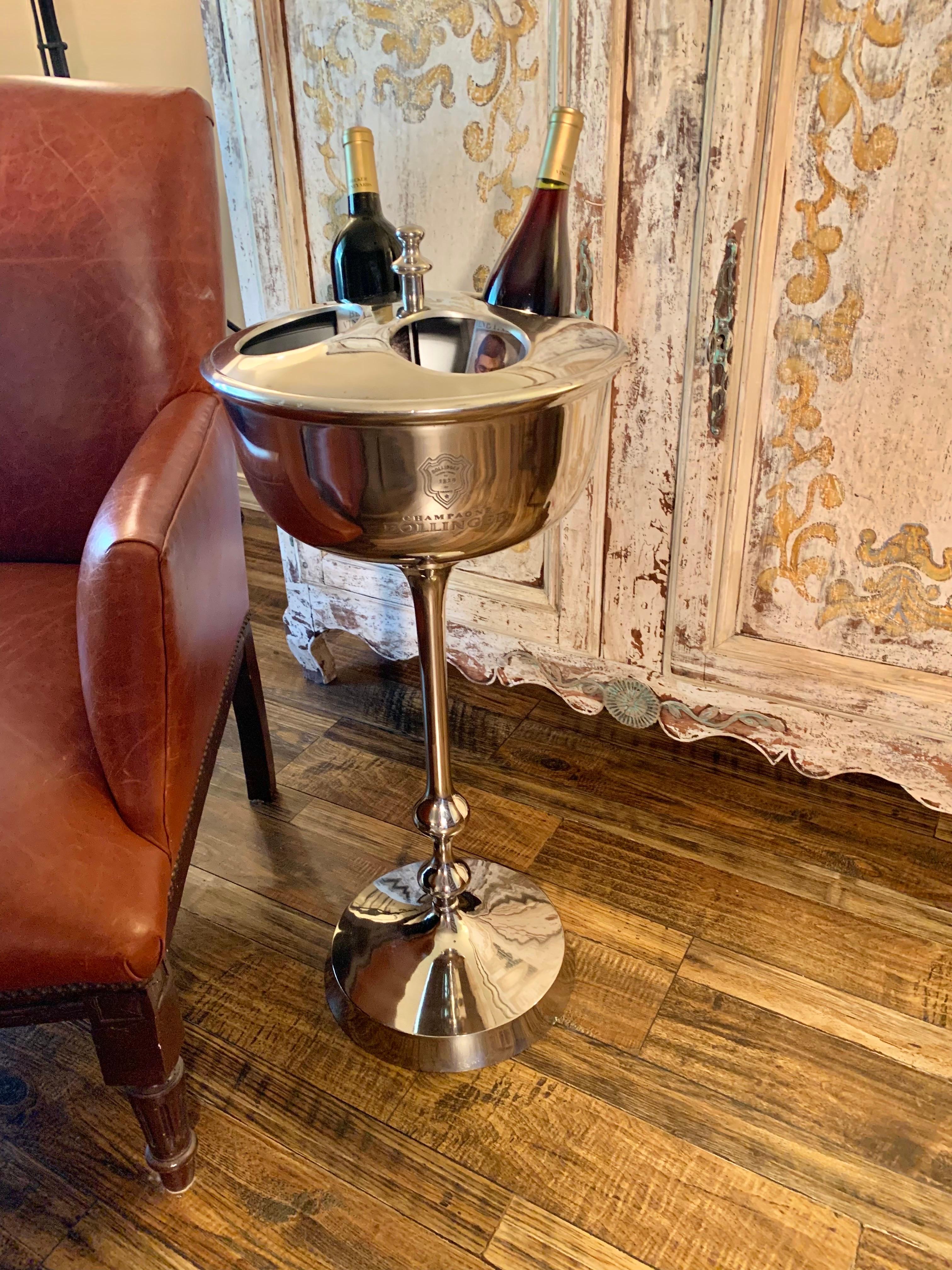 20th Century French Silverplate Bollinger Champagne Chiller Stand 10
