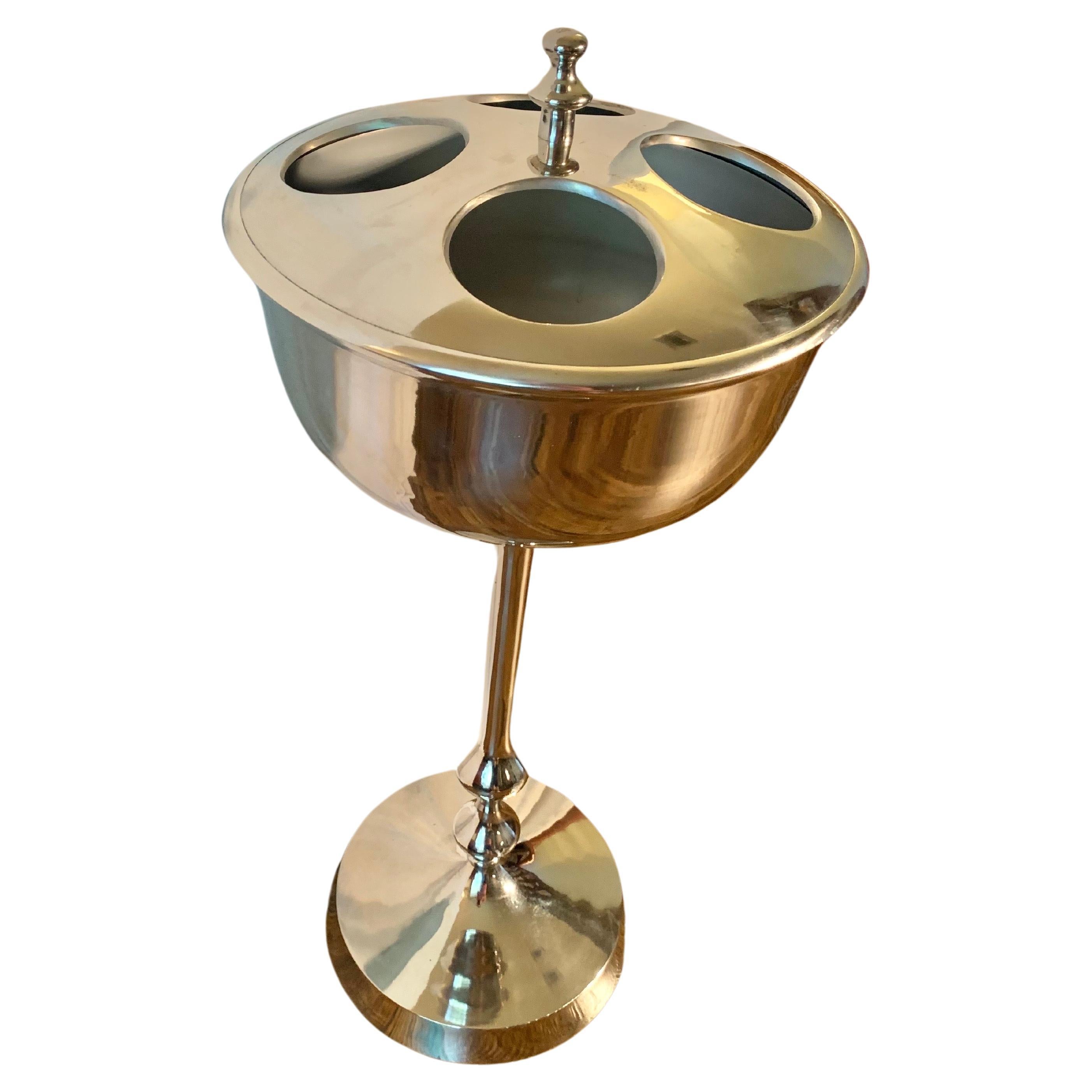 Hand-Crafted 20th Century French Silverplate Bollinger Champagne Chiller Stand