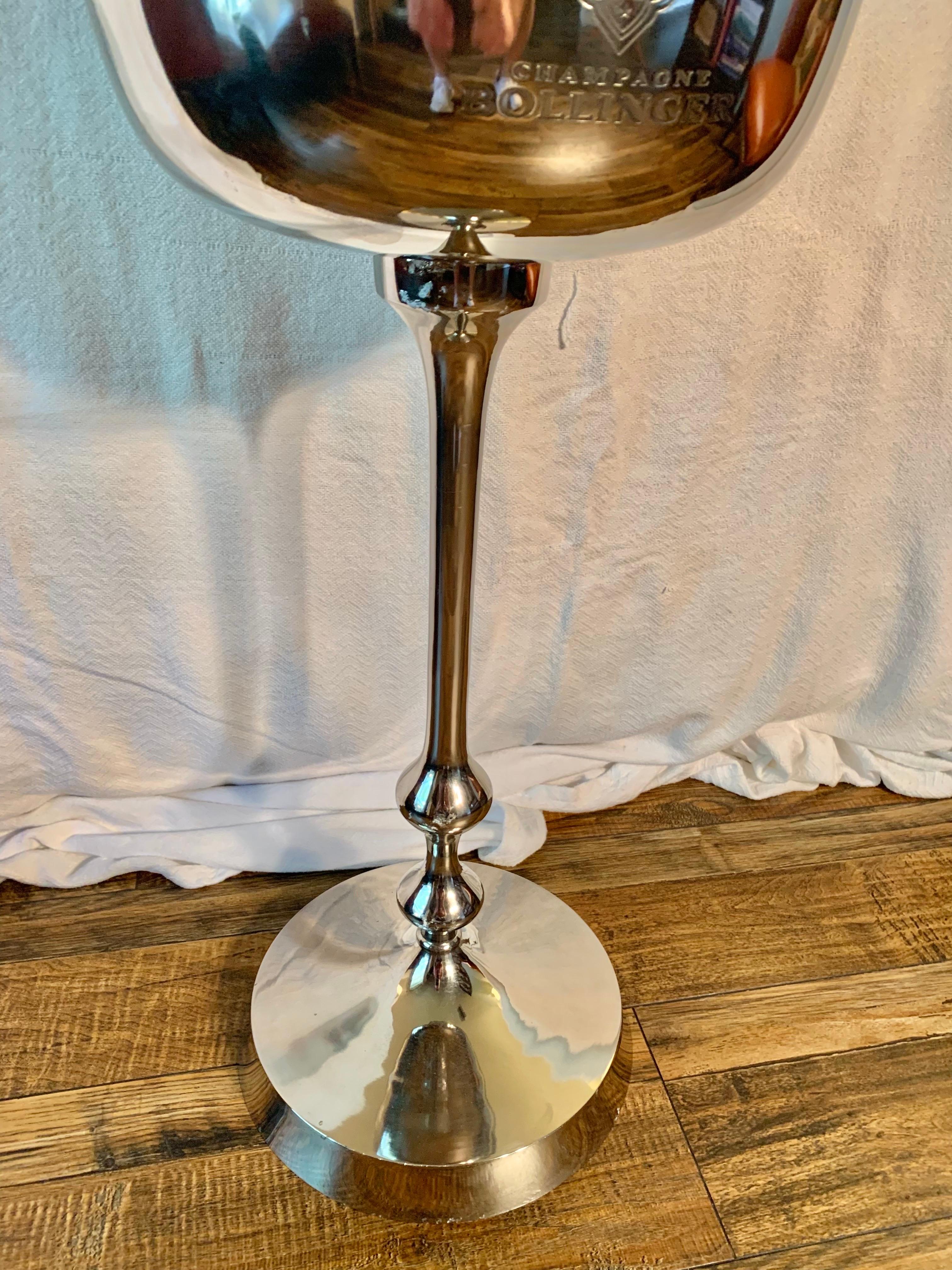 20th Century French Silverplate Bollinger Champagne Chiller Stand 2