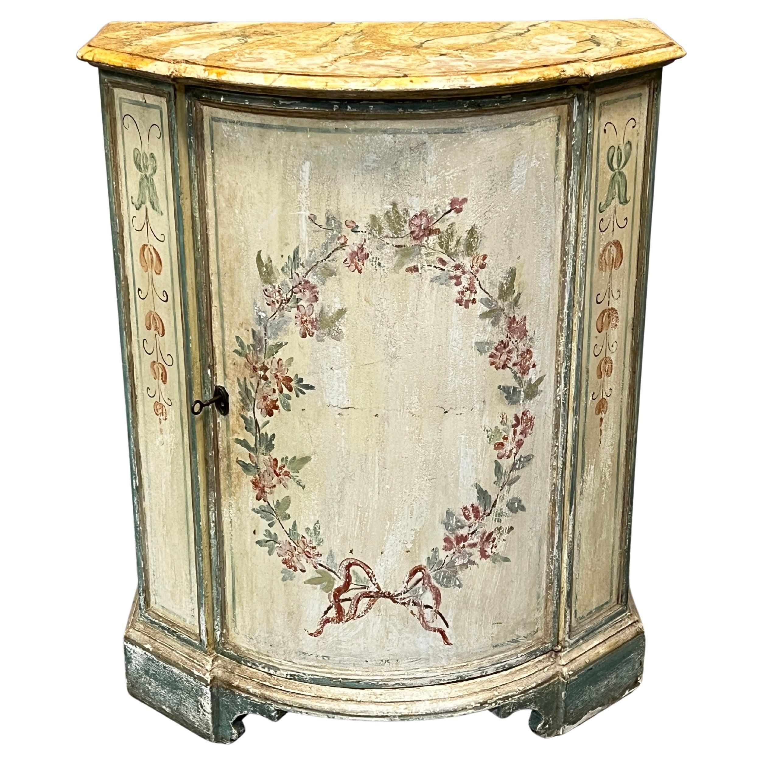 20th Century French Single Door Cupboard Painted Louis XV Style