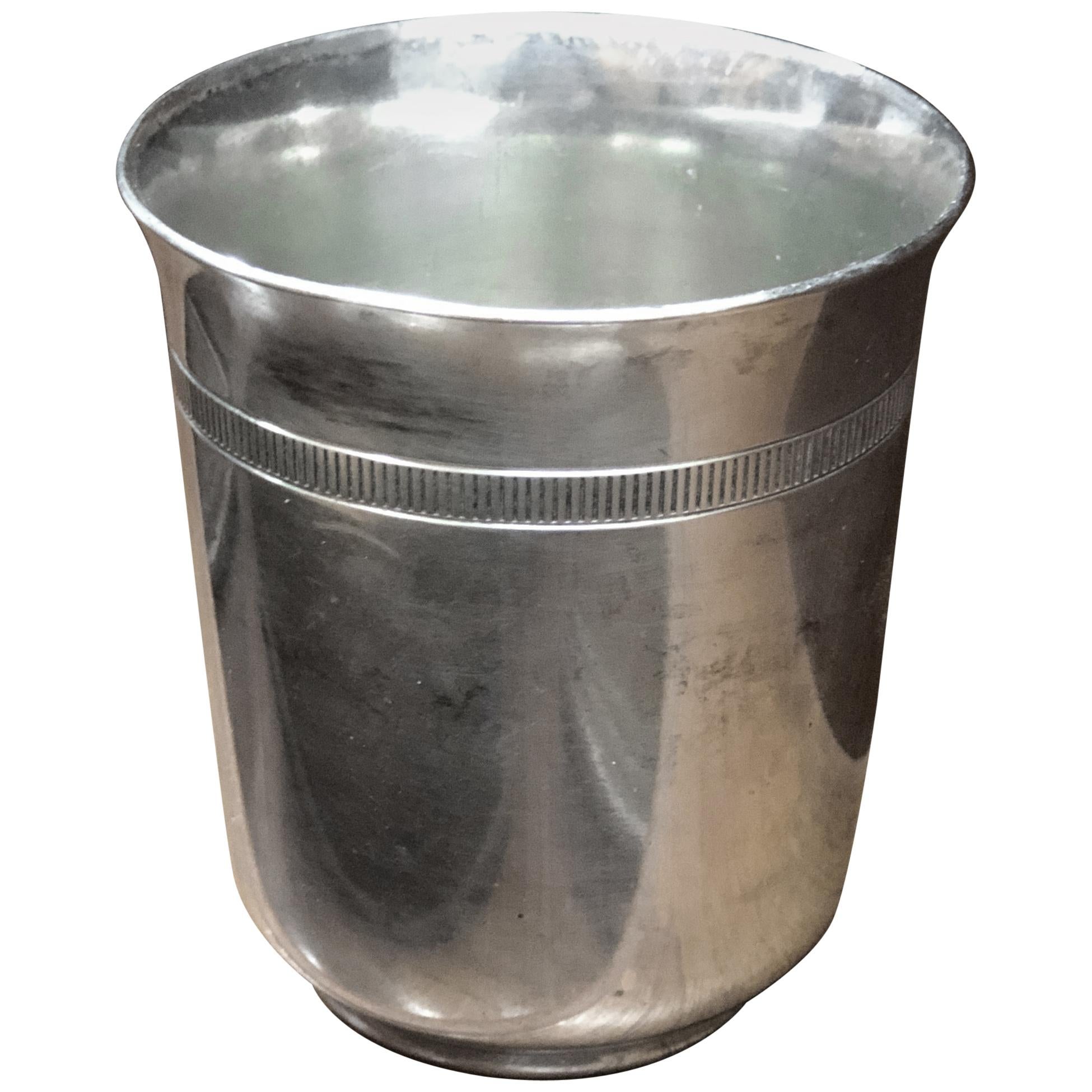 20th Century French Small Round Silver Cup Stamped Callia