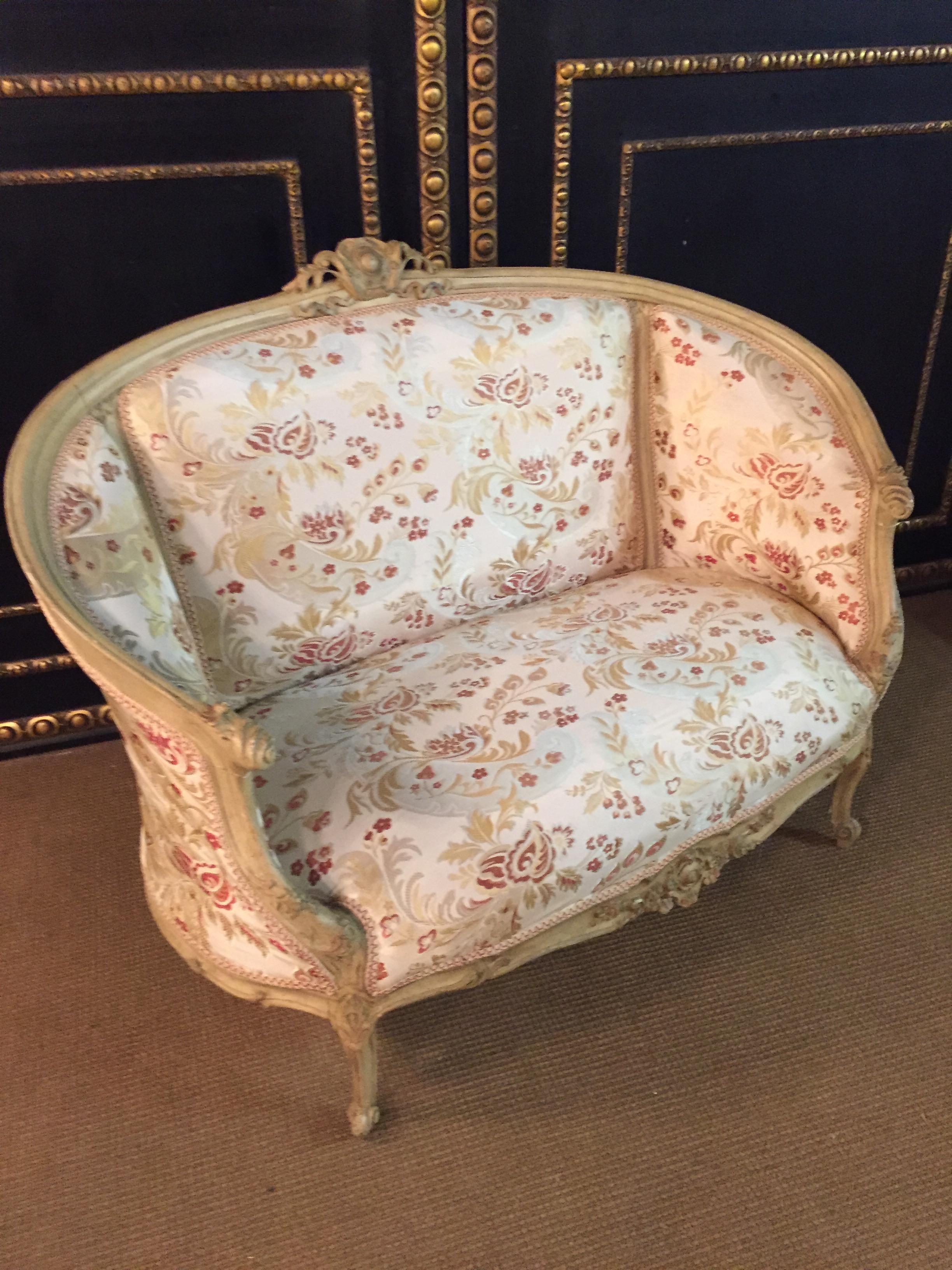 Französisches Sofa des 20. Jahrhunderts im Louis- Quinze-Stil im Angebot 14