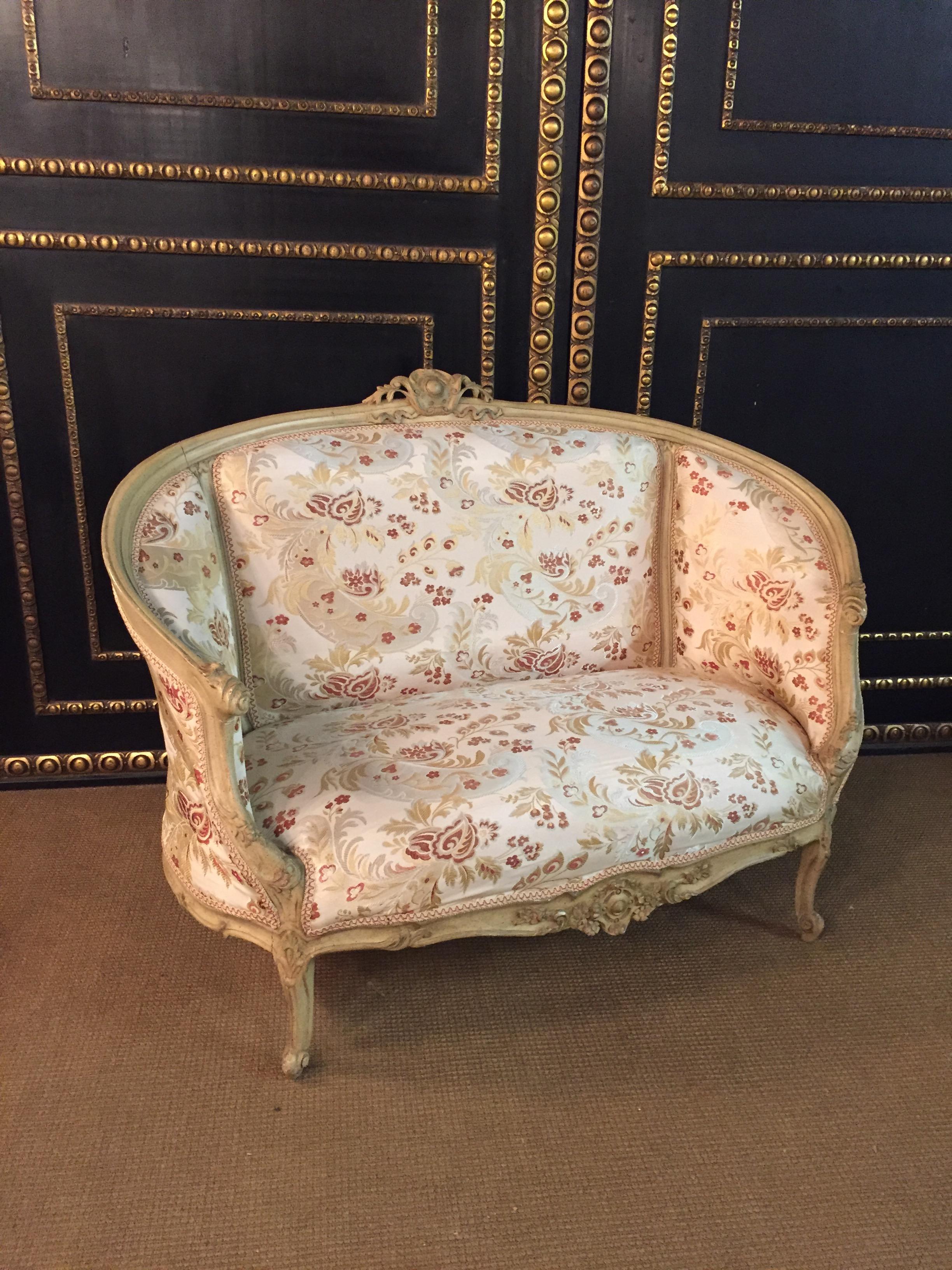 Französisches Sofa des 20. Jahrhunderts im Louis- Quinze-Stil (Handgeschnitzt) im Angebot