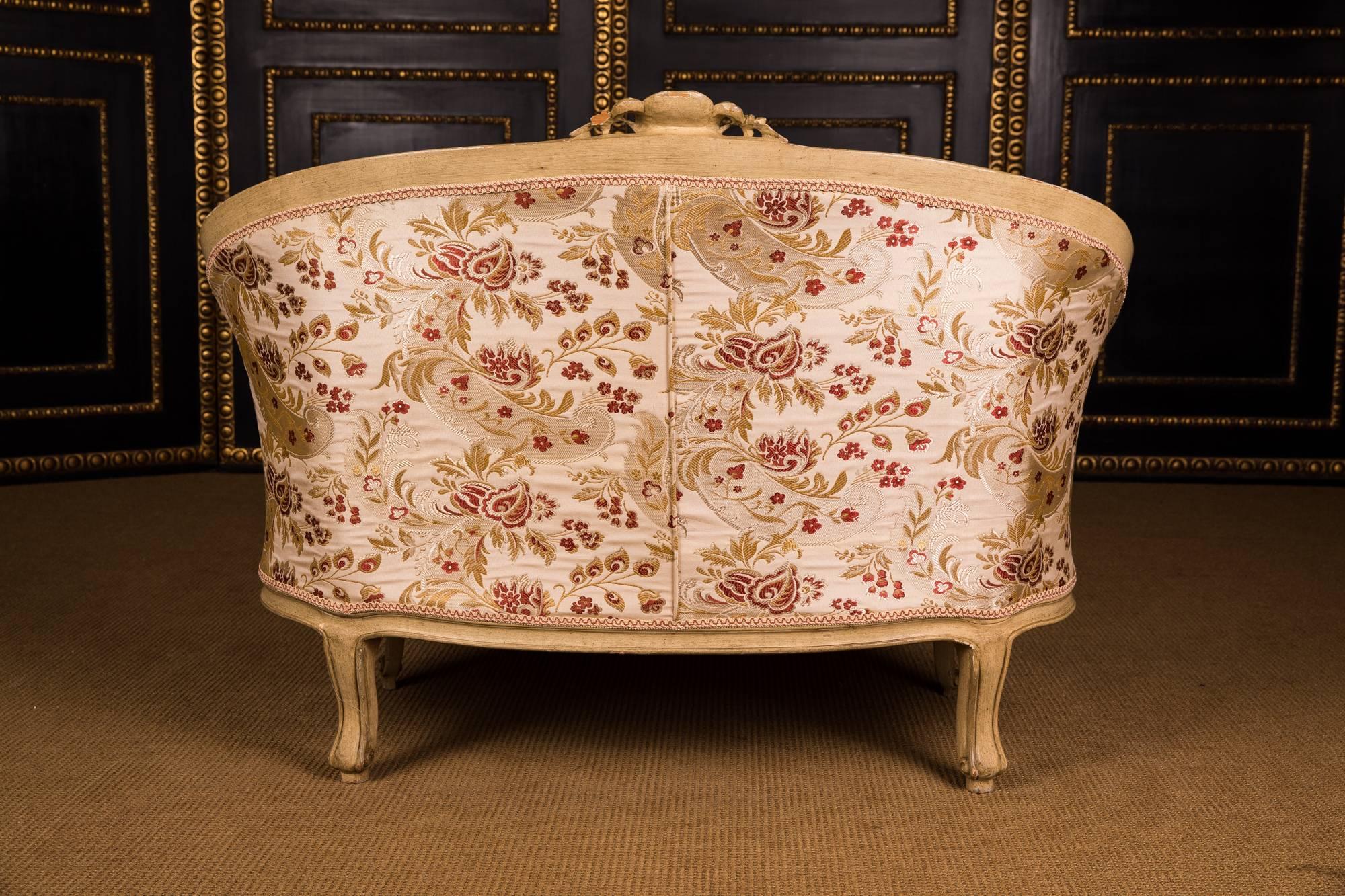 20th Century French Sofa / Canape in antique Louis Seize Style beech hand carved For Sale 1