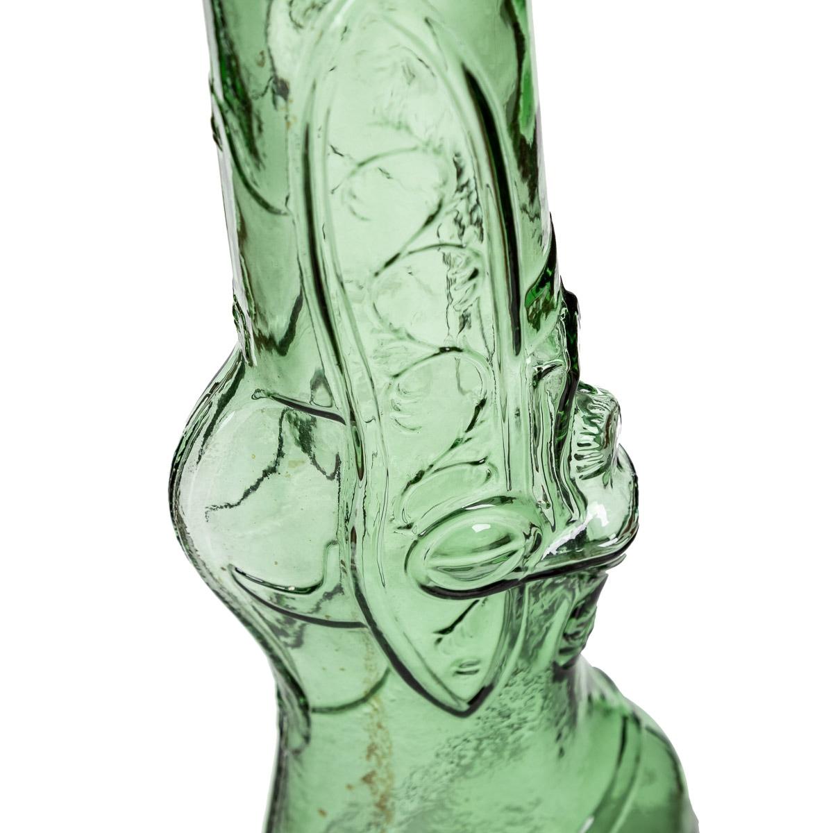 Carafe Riffle française du 20ème siècle en argent massif et verre soufflé, vers 1920 en vente 7