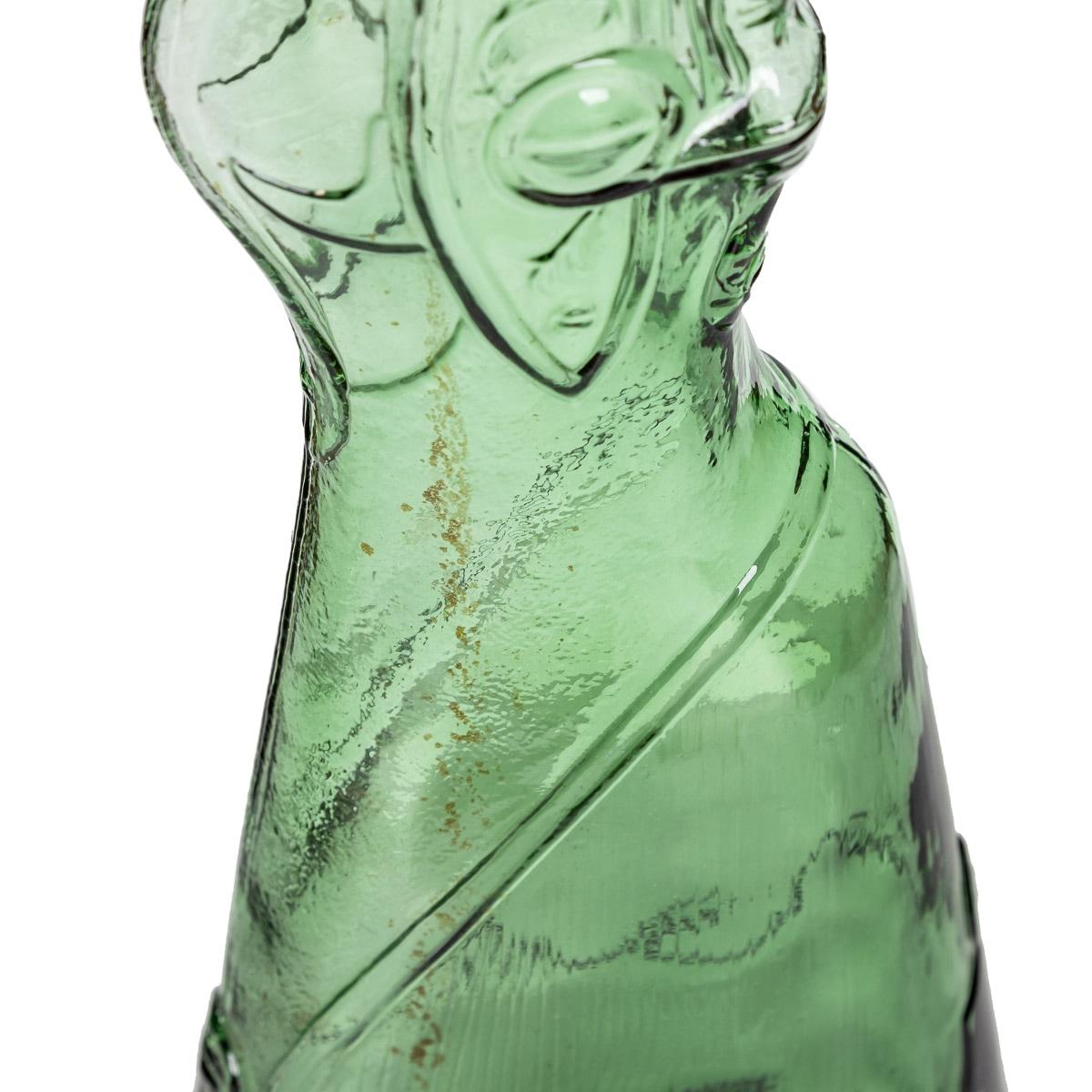 Carafe Riffle française du 20ème siècle en argent massif et verre soufflé, vers 1920 en vente 8