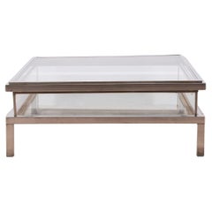 20th Century French Square Coffee Table with Sliding Top