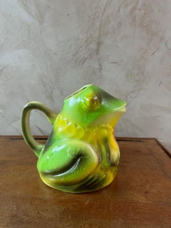 Pichet à grenouille en Barbotine du 20e siècle, France, 1950