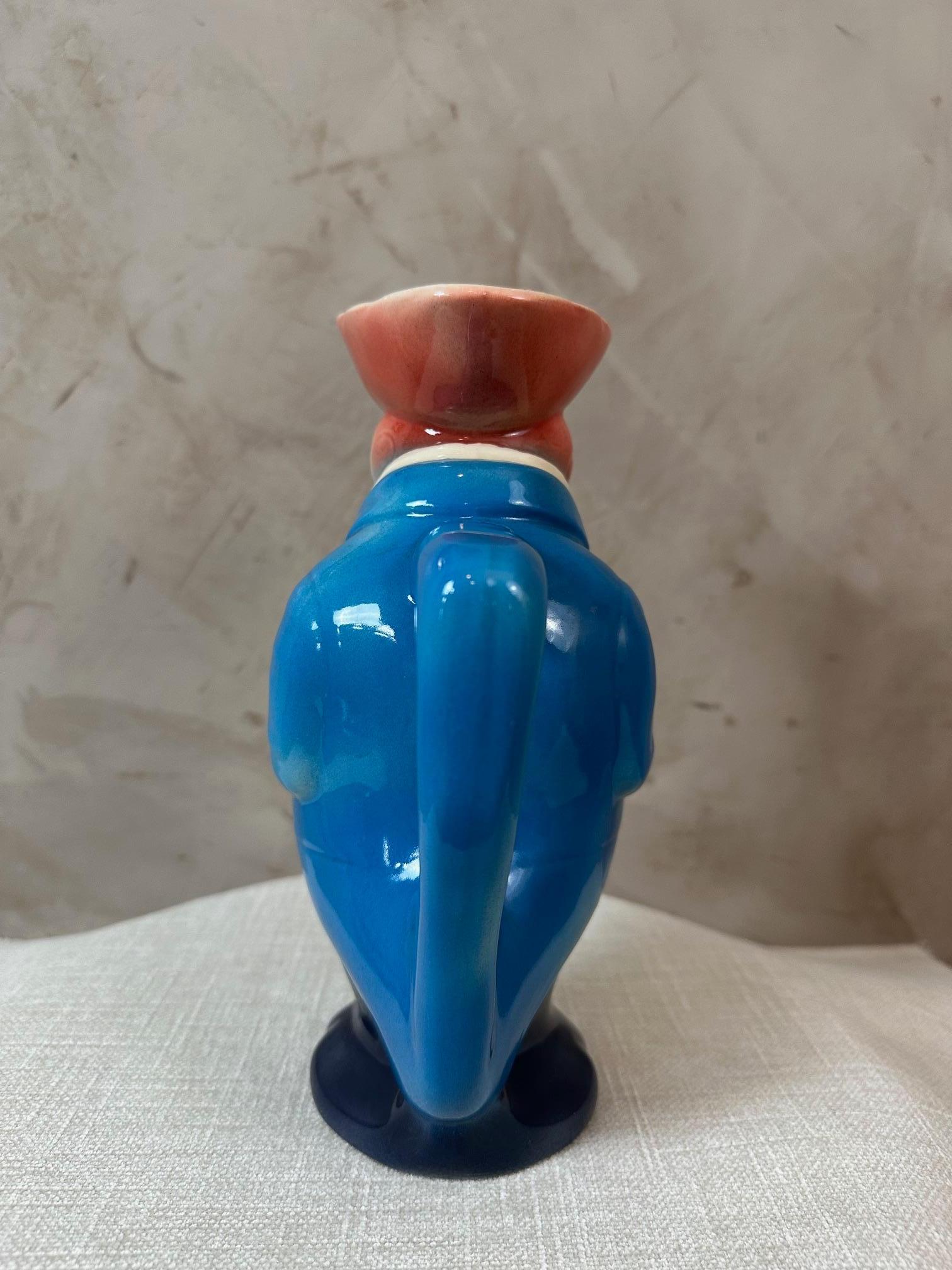 Pichet à coq en faïence de la manufacture française de St Clément du 20e siècle, années 1950 en vente 3