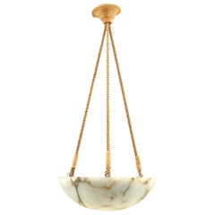 20th Century French Style Alabaster Chandelier