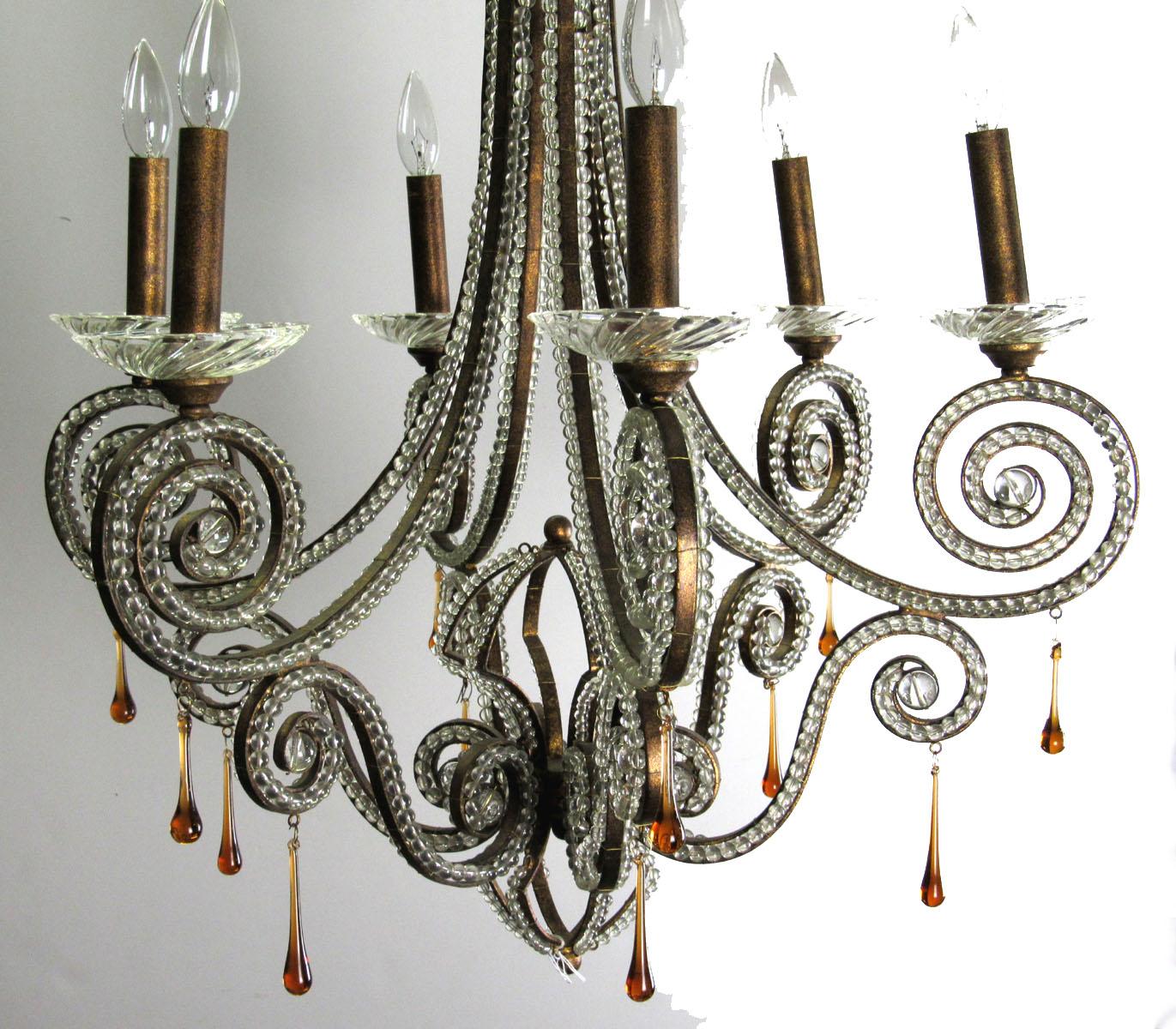 20th Century French Style Chandelier In Good Condition For Sale In Dallas, TX