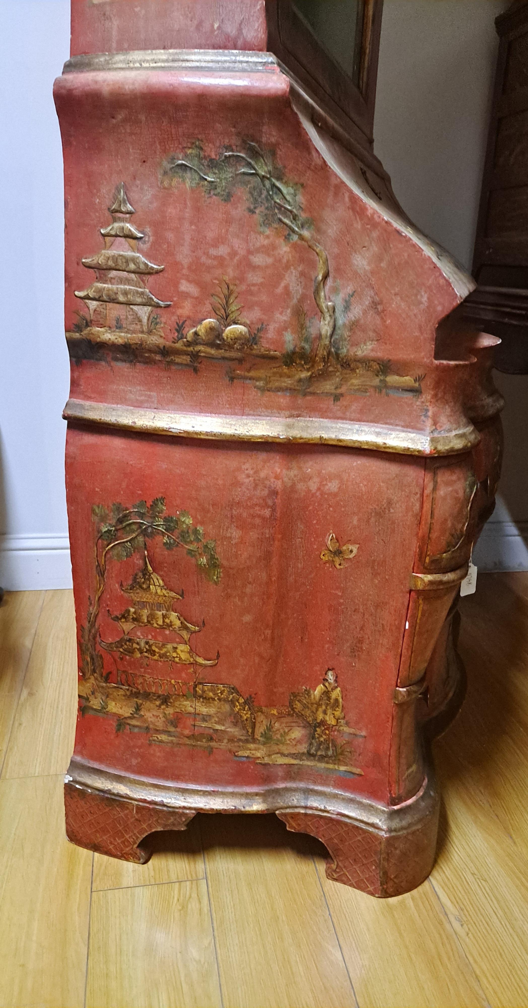 20e siècle Chinoiserie 2 pièces Secrétaire/armoire  en vente 2