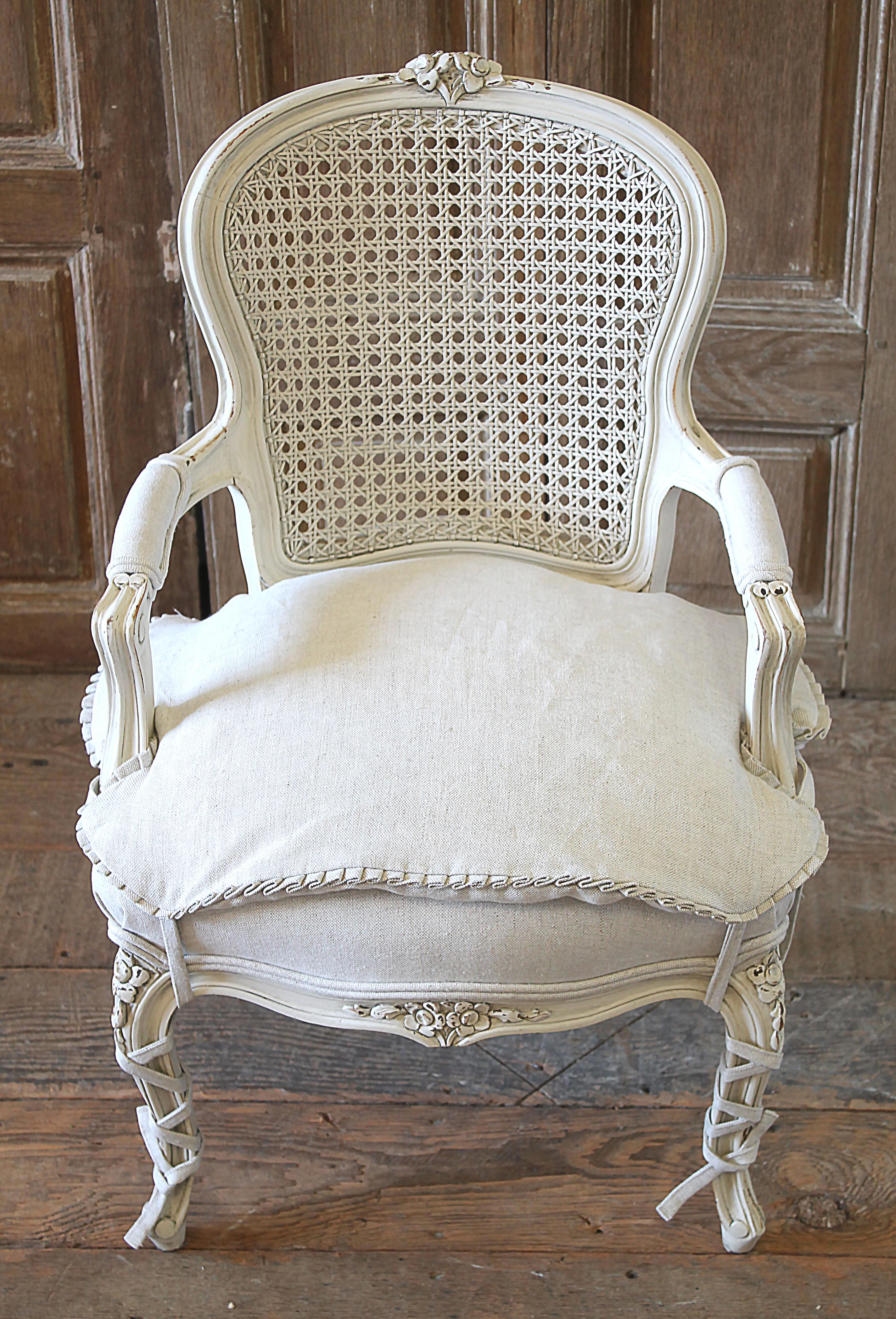 European 20th Century French Style Louis XV Cane Back Childs Chair