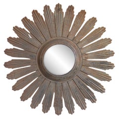 Antique 20th Century French Sunburst Mirror Circa 1900