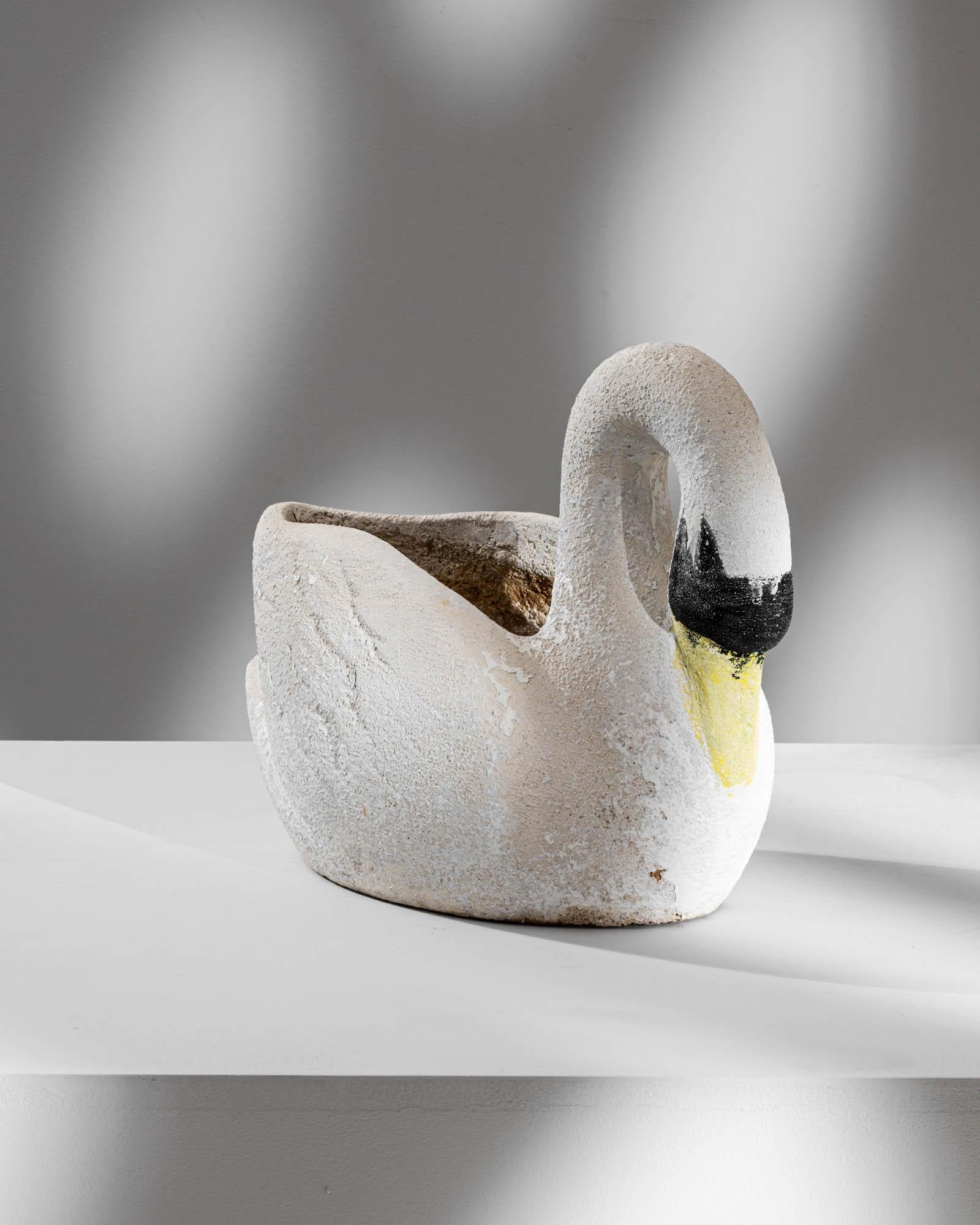 20th Century French Swan Concrete Planter For Sale 1
