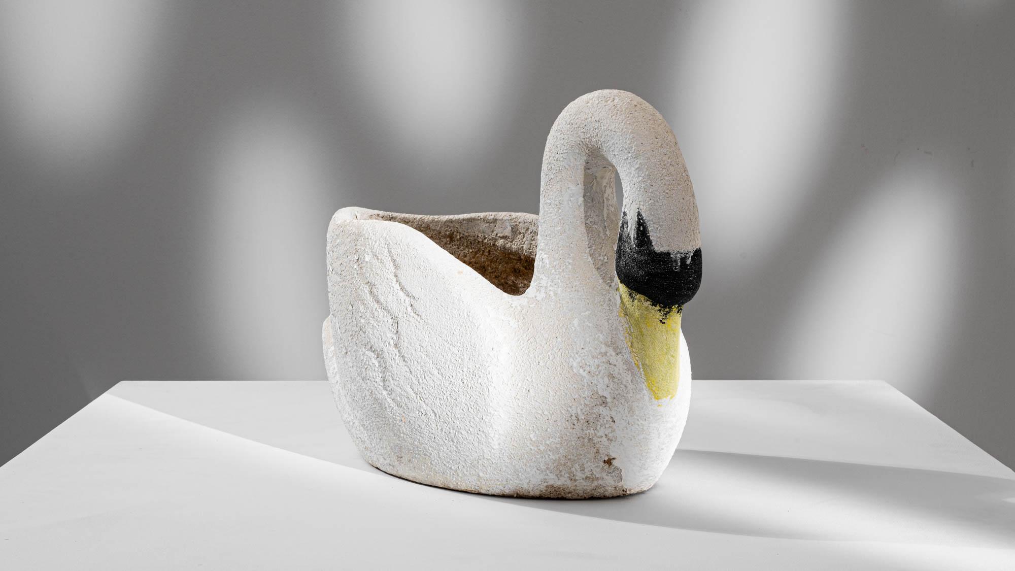 20th Century French Swan Concrete Planter For Sale 2