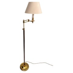 20th Century French Swing Arm Adjustable Height Floor Lamp