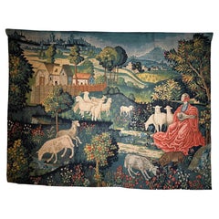 Antique 20th century French Tapestry in the Style of Aubusson, 1950s