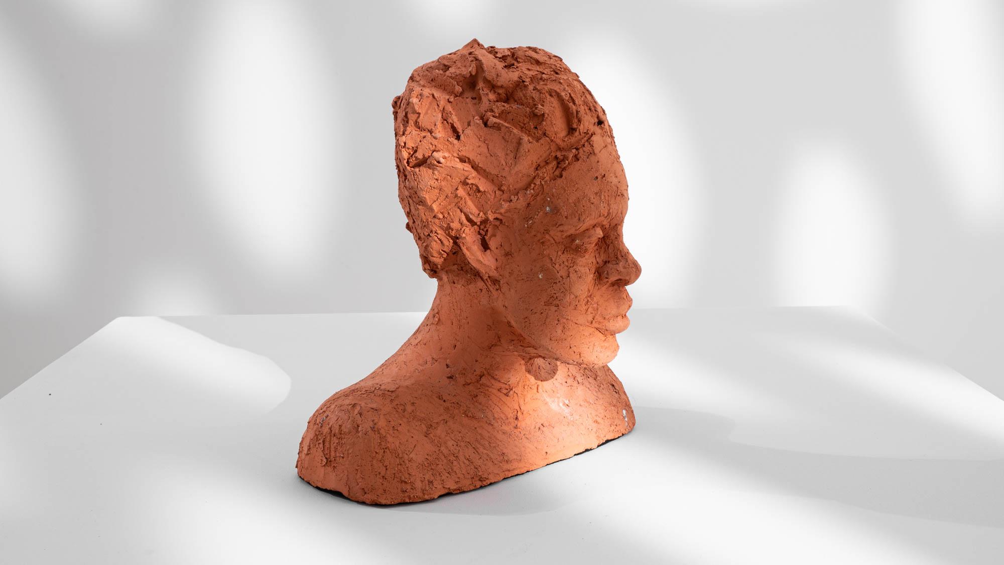 20th Century French Terracotta Bust For Sale 3