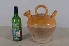 20th  century French Terracotta Vinaigrier, or Vinegar Pot 12" high