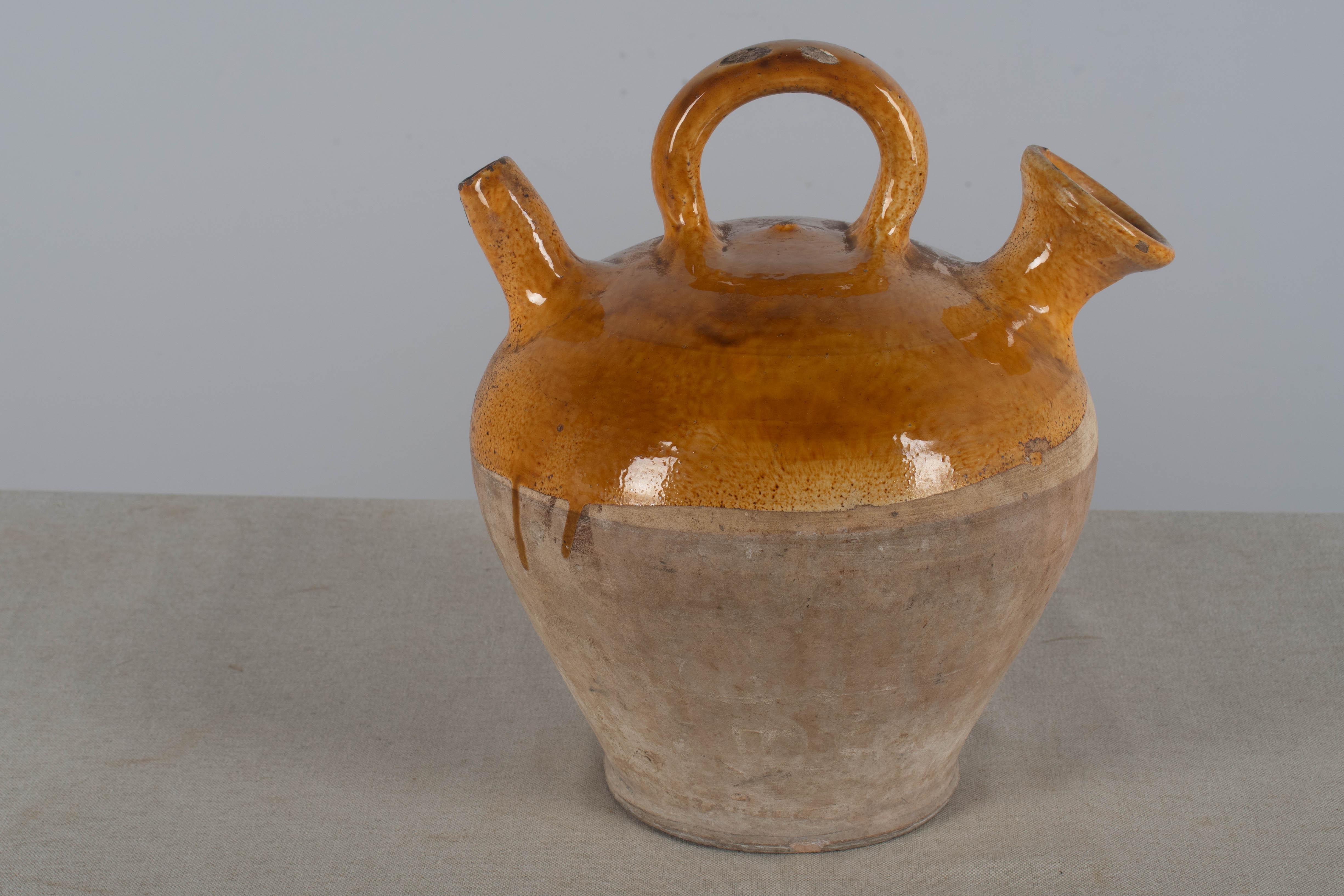 20th  century French Terracotta Vinaigrier, or Vinegar Pot 12
