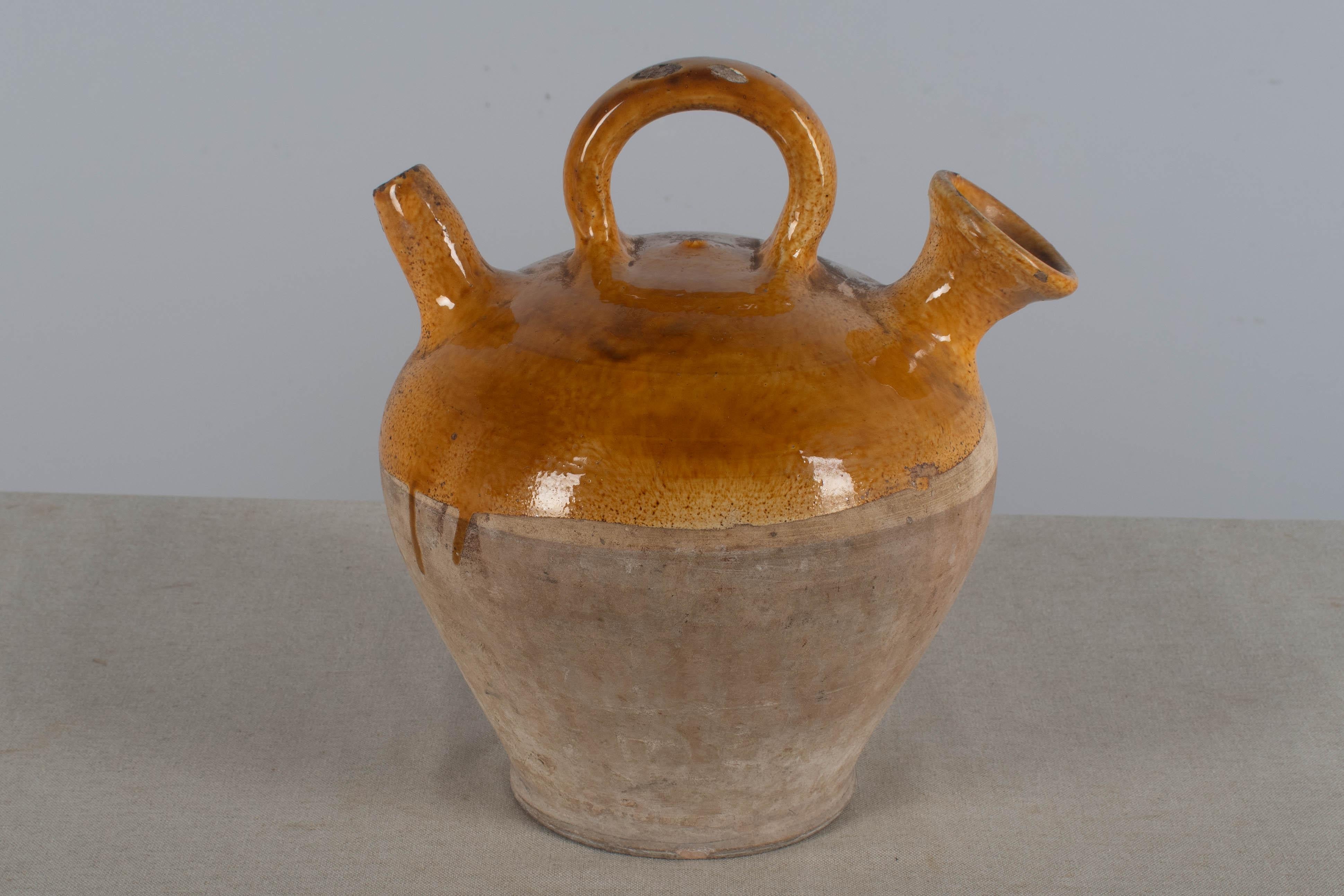 20th  century French Terracotta Vinaigrier, or Vinegar Pot 12