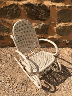 20th Century French Thonet Style Child Rocking Chair, 1960s